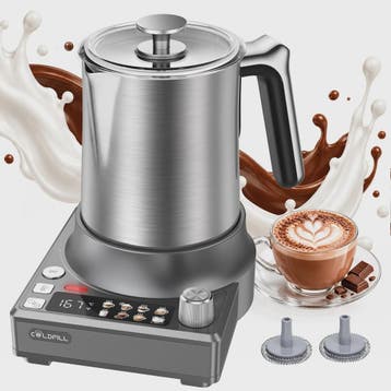 8-in-1 Elektrische Melkopschuimer: 8 Modi, 800ml, RVS, Latte, Witgoed en Apparatuur, Verzenden, Nieuw