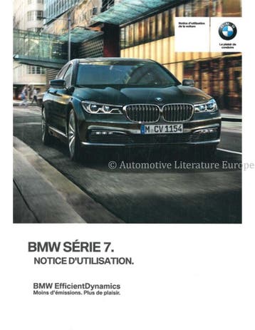 2016 BMW 7 SERIE INSTRUCTIEBOEKJE DUITS
