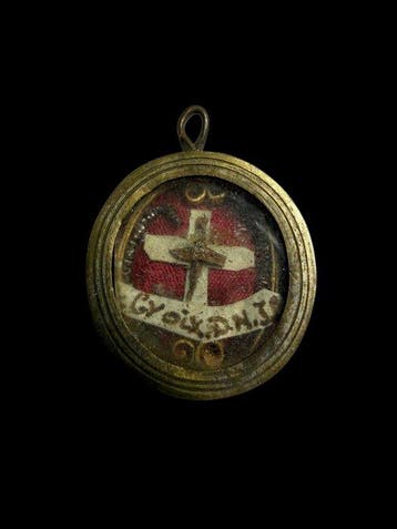 Reliekhouder - Metaal, Glas, Textiel - 1800-1850 - Heilige