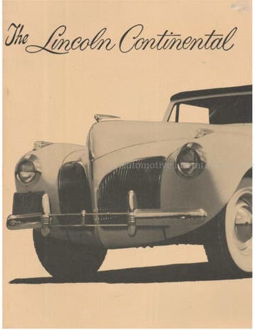 THE LINCOLN CONTINENTAL (INCLUDING REPAIR MANUAL), Nieuw, Author