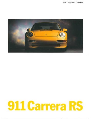 1995 PORSCHE 911 CARRERA RS BROCHURE SPAANS, Boeken, Nieuw, Porsche, Author