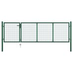 vidaXL Tuinpoort staal 350x100 cm groen, Tuin en Terras, Tuinpoorten, Verzenden, Nieuw