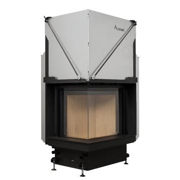 Inbouw Houtkachel Quattro 50 Links Glas Premium Edition, Nieuw