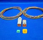 TE Deutsch DT set:6-Pos. Rec. & Plug + 12x 2m. 0,75mm2 kabel, Verzenden, Nieuw, Kabel of Snoer