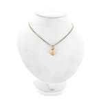 Gouden hanger van een hartje (Hanger of bedel), Sieraden, Tassen en Uiterlijk, Bedels, Ophalen of Verzenden, Gebruikt, Goud, Overige merken