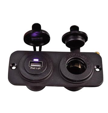 Waterdicht USB + 12 Volt Stopcontact in Flush Frame, Ophalen of Verzenden, Nieuw