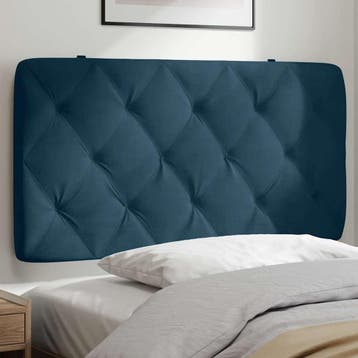 vidaXL Hoofdbordkussen 100 cm fluweel blauw, Verzenden, Nieuw, Blauw, Stof