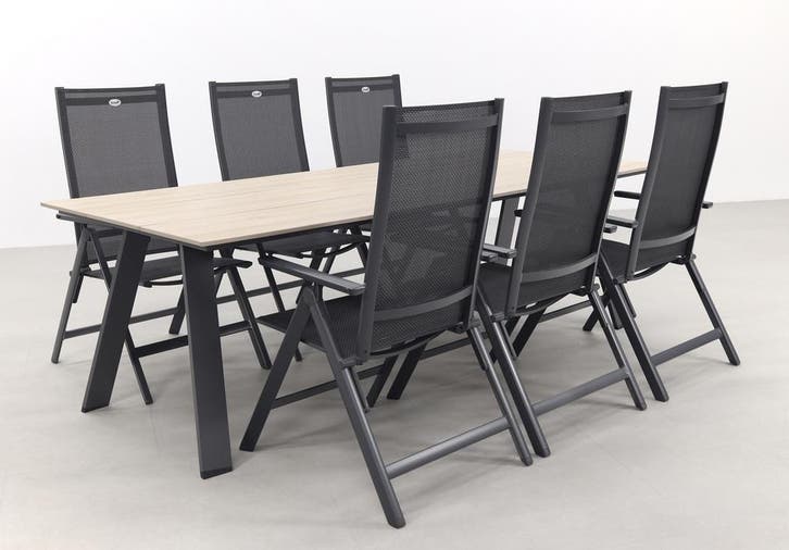 Hartman Napoli verstelbaar/Nevada 240x100 cm. tuinset, Tuin en Terras, Tuinsets en Loungesets, Tuinset, Nieuw, Overige materialen