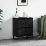 vidaXL Dressoir Zwart Eiken 60 x 35 x 70 cm, Huis en Inrichting, Kasten | Dressoirs, Verzenden, Nieuw, Overige houtsoorten, Minder dan 50 cm