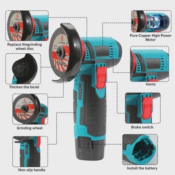 12V Snoerloze Haakse Slijper Kit - Compacte Mini Polijst- en, Verzenden, Nieuw