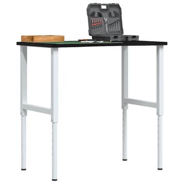 vidaXL Werkbank 100x60x(71,5-98) cm eikenhout donkerbruin, Verzenden, Nieuw
