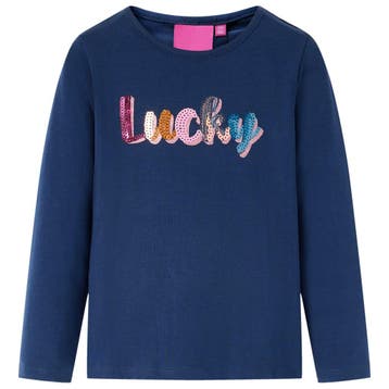 vidaXL Kindershirt met lange mouwen 116 marineblauw, Verzenden, Nieuw