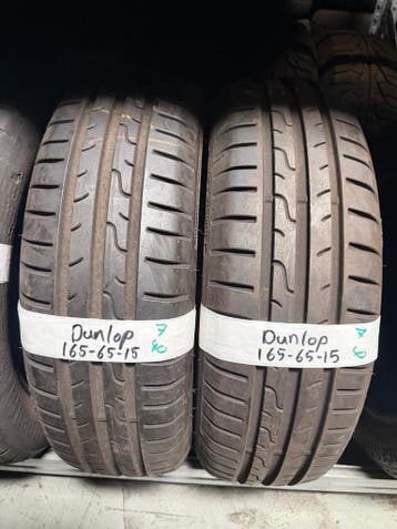 165-65-15 Dunlop Zomerbanden 7mm Incl Montage 165 65 15, Ophalen, Gebruikt, 15 inch, Band(en)