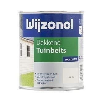 Wijzonol Dekkend Tuinbeits Ral 9010 750 ml, Ophalen of Verzenden, Nieuw