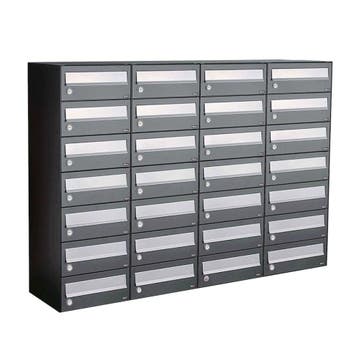 Brievenbusunit Hive set wand 4-breed, 7-hoog - antraciet, Verzenden, Nieuw