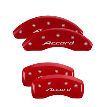 MGP 4 Caliper Covers Engraved Front & Rear Red Power Coat, Auto-onderdelen, Ophalen of Verzenden, Nieuw