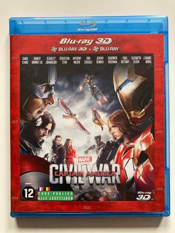 CAPTAIN AMERICA CIVIL WAR (3D + 2D) (BLURAY), Verzenden, Gebruikt