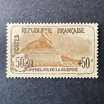 Frankrijk - Yvert 153 Orphelins 50c+50c nieuw ** zonder, Gestempeld