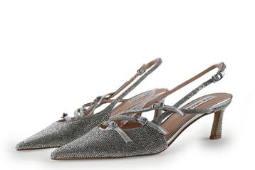 Steve Madden Slingbacks in maat 39 Zilver, Overige kleuren, Verzenden, Steve Madden, Zo goed als nieuw