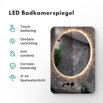 2dekans | Mirlux Badkamerspiegel met LED Verlichting &, Ophalen of Verzenden, Zo goed als nieuw