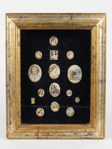 Decoratief ornament - Italië - Kader cameofiguur vrouw