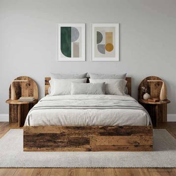 vidaXL Nachtkastje 2 st Oud hout 48 x 49 x 65 cm, Verzenden, Nieuw, 55 tot 70 cm, 45 tot 65 cm