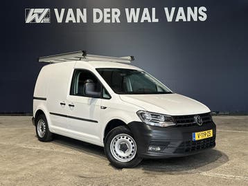 Volkswagen Caddy 2.0 TDI 102pk L1H1 Euro6 Airco | Navigatie, Stof, Gebruikt, Volkswagen, Wit