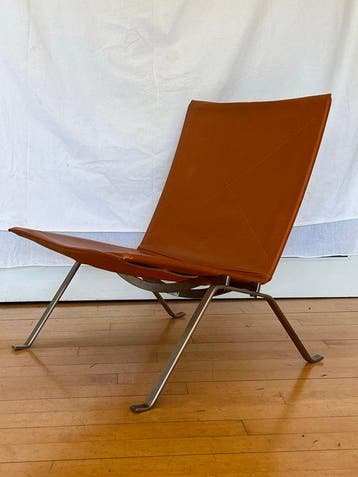Fritz Hansen - Poul Kjaerholm - Stoel - Staal, Leder - PK22, Nieuw