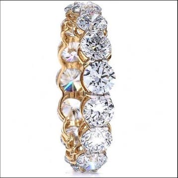 Ring - 14 karaat Geel goud - 3.21ct. tw. Diamant (Lab-grown), Nieuw