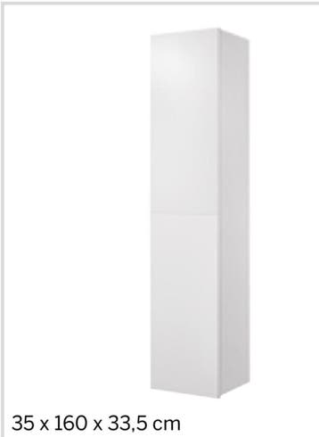 Online veiling: Kolomkast white gloss (35 x 160 x 33,5 cm), Huis en Inrichting, Nieuw