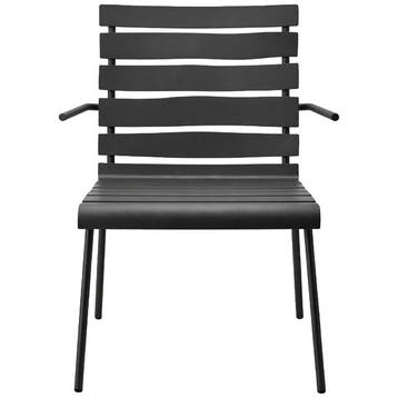 Serax X Maarten Baas Loungestoel Zwart Uitgelijnd -, Tuin en Terras, Tuinstoelen, Ophalen of Verzenden, Zo goed als nieuw, Aluminium