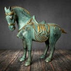 Tang-Dynasty stijl paard 33 cm / 4 kg - Brons - China