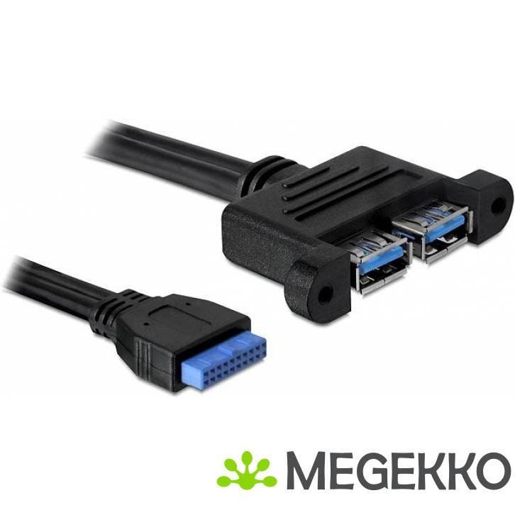 Delock 82941 USB 5 Gbps kabel Pin Header female naar 2 x USB, Computers en Software, Overige Computers en Software, Nieuw, Verzenden