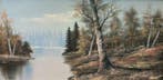 Europese school (XX) - “Echoes of Autumns Embrace”, Antiek en Kunst, Kunst | Schilderijen | Klassiek