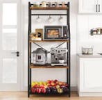 4-laags Keukenrek met Mand  Magnetronrek en Koffiebar Statio, Verzenden, Nieuw