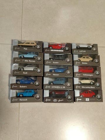 Welly 1:64 - Modelauto (15) - Skoda Mercedes Benz VW Peugeot, Nieuw