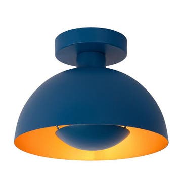 Blauwe moderne plafonniere, Siemon, metaal, Ophalen of Verzenden, Nieuw, Metaal