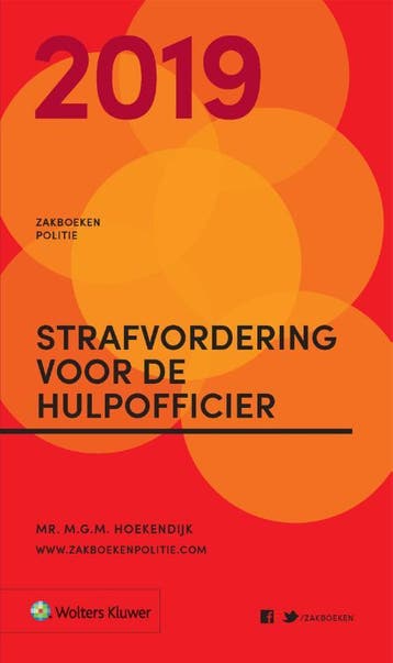 Zakboek Strafvordering voor de Hulpofficier 2019, Boeken, Verzenden, Zo goed als nieuw, M.G.M. Hoekendijk