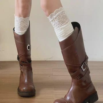 Dames Hoge Sokken met Kant - Lolita Stijl, Warm & Trendy voo, Verzenden, Nieuw