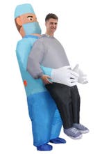 KIMU® Opblaas Kostuum Gedragen Door Dokter Opblaasbaar pak D, Carnaval, Nieuw, Overige maten, Ophalen of Verzenden