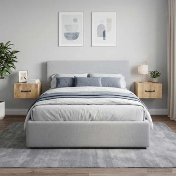 vidaXL Wandbeugel Bedkast 2 st Artisanaal eiken 34,5 x 33 x, Minder dan 45 cm, Verzenden, Nieuw, Minder dan 55 cm
