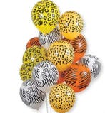 Jungle Animals folieballonnen set Aap,Leeuw,Olifant en Giraf, Verzenden, Nieuw, Versiering, Overige