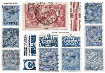 Groot-Brittannië - GB 3 FOUTEN en 6 Geannuleerde postzegels, Gestempeld