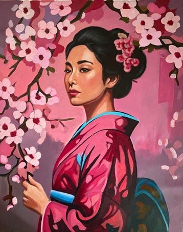 TA Duy Tung (1961) - Cerisier du Japon 96 120 cm