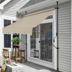 Klem zonwering luifel uitschuifbaar zandkleurig 200x120 cm, Tuin en Terras, Zonneschermen, Verzenden, Nieuw