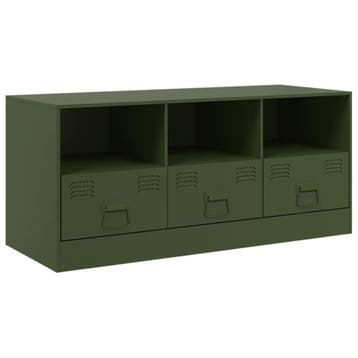 Industrieel TV-kastje 99cm | Tweedekansje | OP=OP, Zo goed als nieuw, Minder dan 100 cm, Metaal, Industrieel