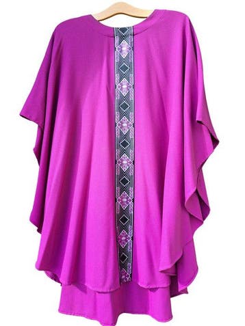 Chasuble Kazuivel Liturgisch Dalmatiek - Art Deco - Paarse