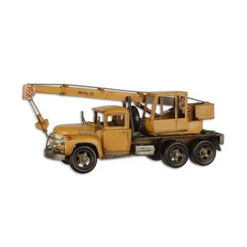 Blikken model van een mobiele kraan (Beeldjes - Decoratie), Verzenden, Nieuw