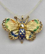 Hanger - 14 karaat Geel goud Diamant (Natuurlijk)