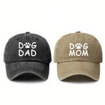 Cap Dog Mom en Dad in diverse kleuren met witte tekst, Verzenden, Nieuw